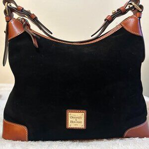 Dooney & Bourke Black Suede Leather Handbag